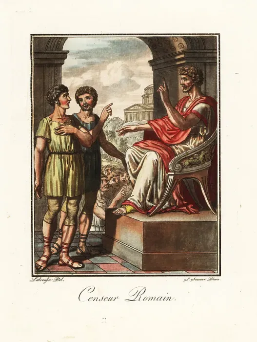 Framed Print : Censor conducting a census at the Villa Publica, ancient Rome Framed Print : Censor conducting a census at the Villa Publica, ancient Rome