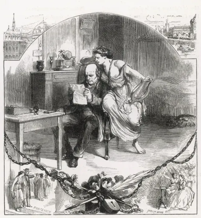 Framed Print : Censored Writer 1866 Framed Print : Censored Writer 1866