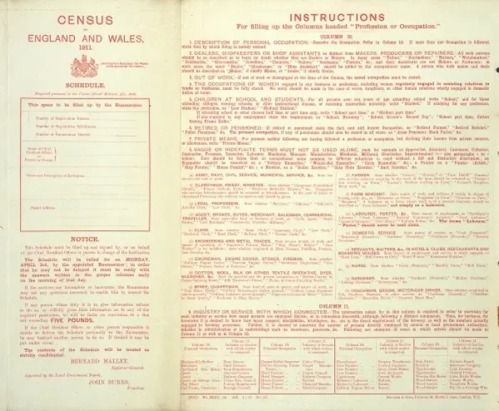 Framed Print : Census 1911 Framed Print : Census 1911