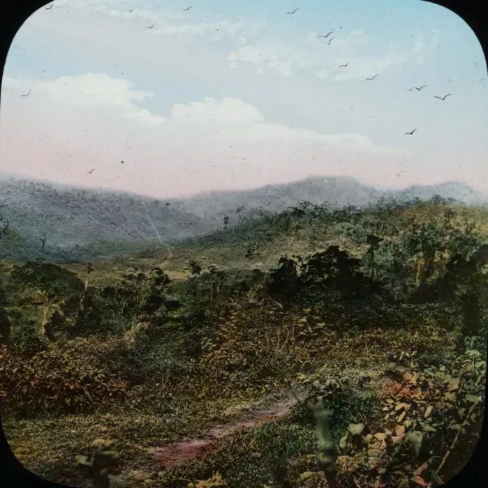 Framed Print : Central America - Gold Mining - Lantern Slide series Framed Print : Central America - Gold Mining - Lantern Slide series