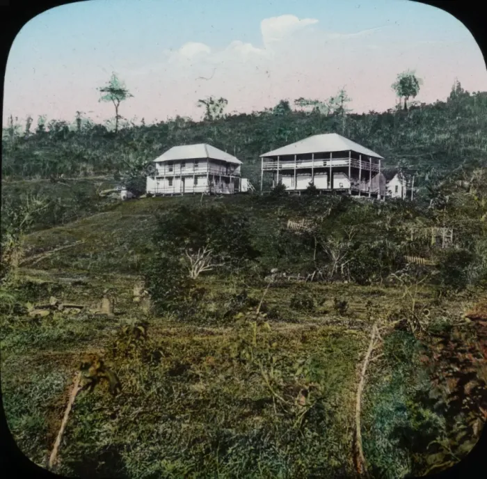 Framed Print : Central America - Gold Mining - Lantern Slide series Framed Print : Central America - Gold Mining - Lantern Slide series