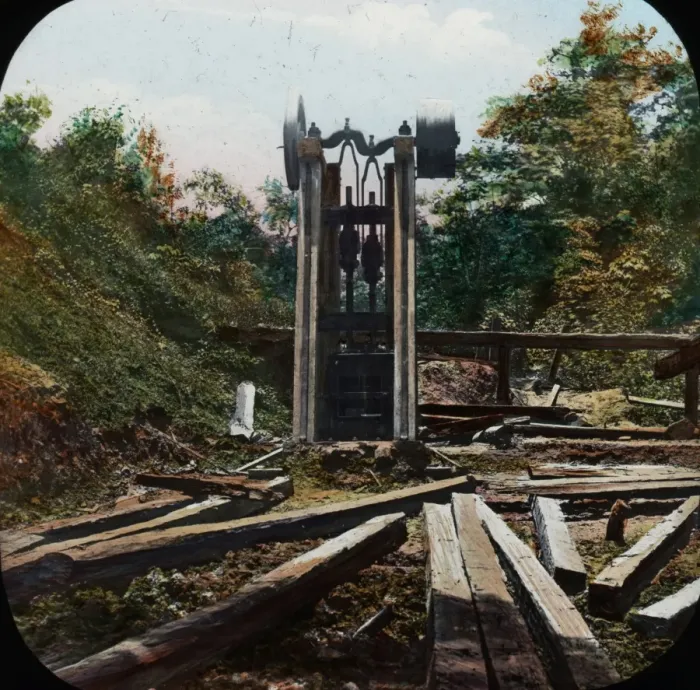 Framed Print : Central America - Gold Mining - Lantern Slide series Framed Print : Central America - Gold Mining - Lantern Slide series