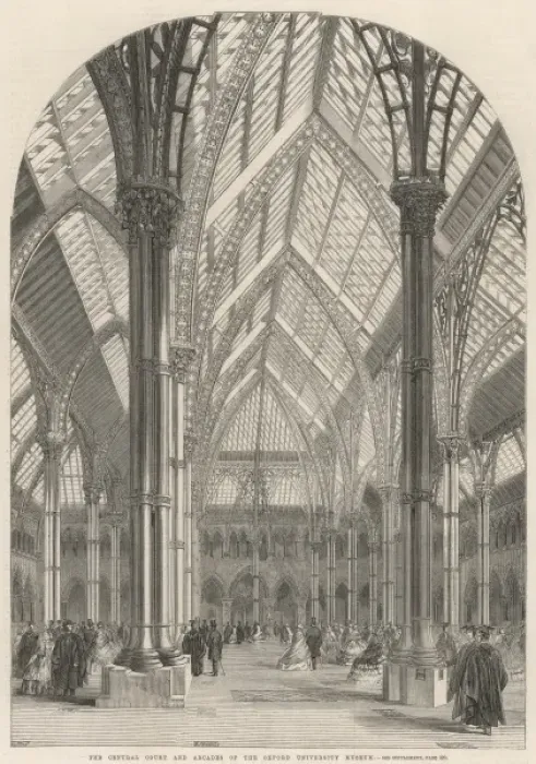 Framed Print : The Central Court and Arcades of the Oxford University Museu Framed Print : The Central Court and Arcades of the Oxford University Museu