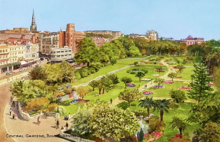 Framed Print : Central Gardens, Bournemouth, Dorset Framed Print : Central Gardens, Bournemouth, Dorset