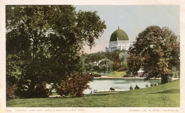 Framed Print : Central Park and Temple Beth-El, New York, USA