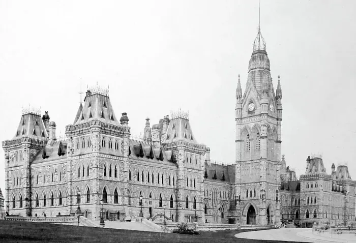 Framed Print : Central Parliament Building, Ottowa, Canada, early 1900s Framed Print : Central Parliament Building, Ottowa, Canada, early 1900s