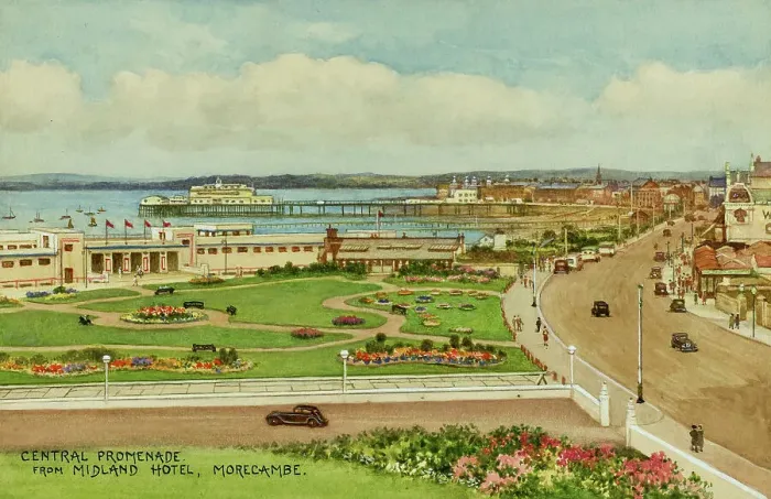 Framed Print : Central Promenade, Morecambe, Lancashire Framed Print : Central Promenade, Morecambe, Lancashire