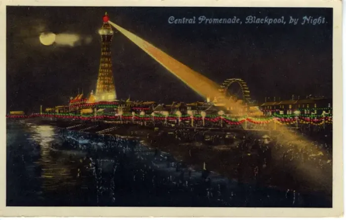 Framed Print : Central Promenade at Night, Blackpool, Lancashire Framed Print : Central Promenade at Night, Blackpool, Lancashire