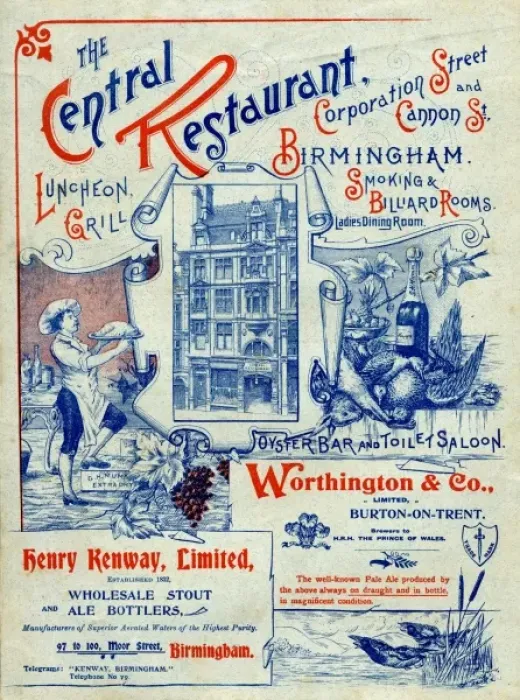 Framed Print : Central Restaurant advert Framed Print : Central Restaurant advert