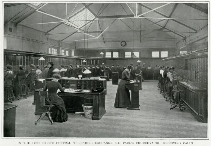 Framed Print : Central telephone exchange 1903 Framed Print : Central telephone exchange 1903