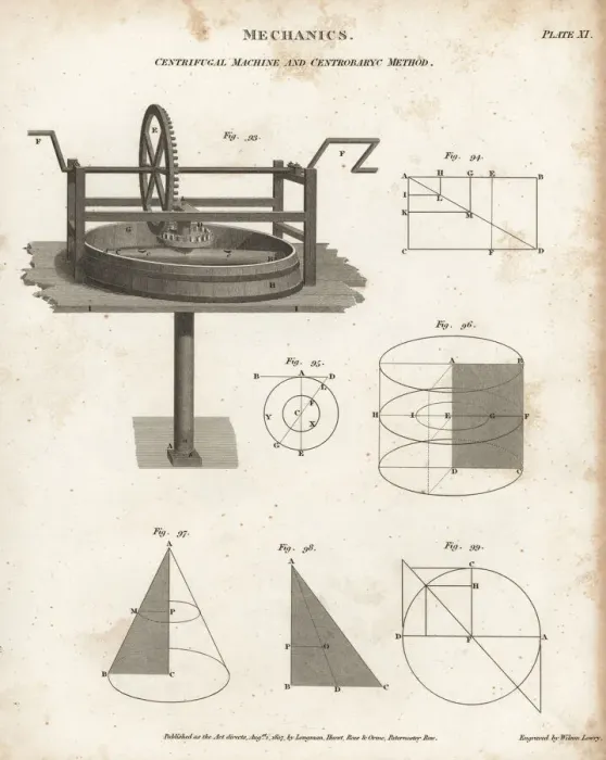 Framed Print : Centrifugal machine and centrobaryc method Framed Print : Centrifugal machine and centrobaryc method