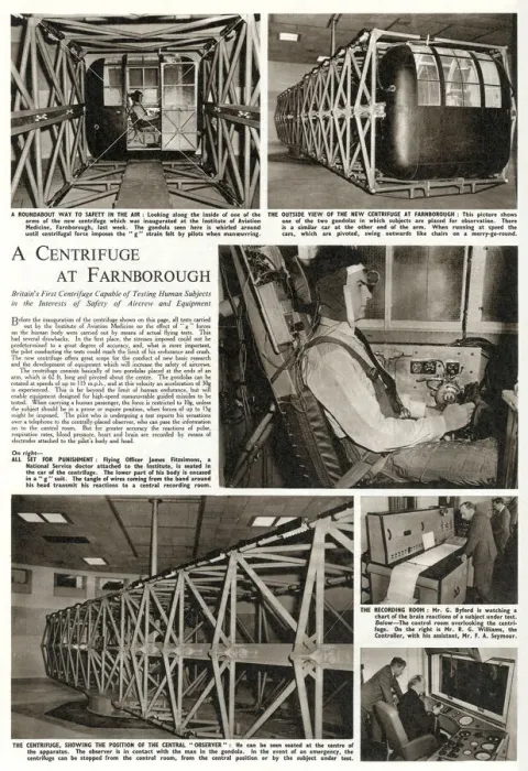Framed Print : A centrifuge at Farnborough 1955 Framed Print : A centrifuge at Farnborough 1955
