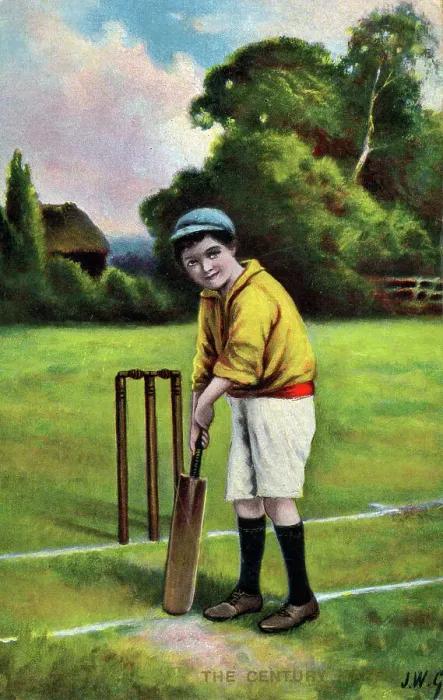 Framed Print : The Century Maker - a young cricketer at the crease Framed Print : The Century Maker - a young cricketer at the crease