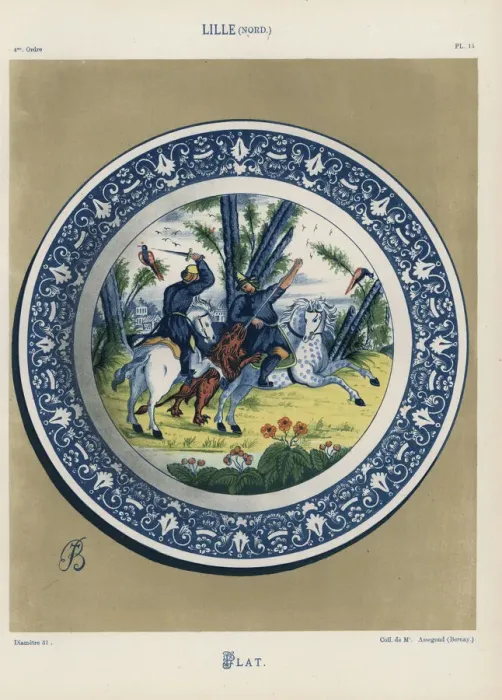 Framed Print : Ceramic plate from North Lille, decorated Framed Print : Ceramic plate from North Lille, decorated