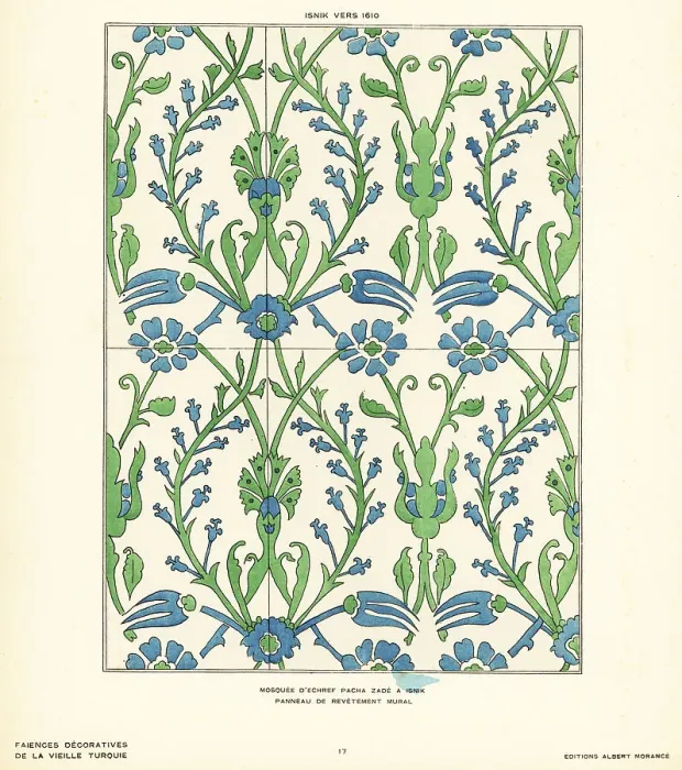 Framed Print : Ceramic wall tiles decorated with flowers and foliage made in Iz Framed Print : Ceramic wall tiles decorated with flowers and foliage made in Iz