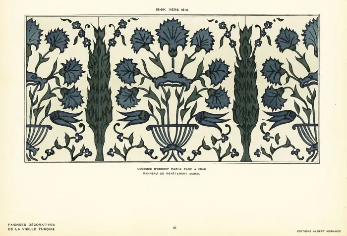 Framed Print : Ceramic wall tiles decorated with foliage made in Iznik, Turkey Framed Print : Ceramic wall tiles decorated with foliage made in Iznik, Turkey