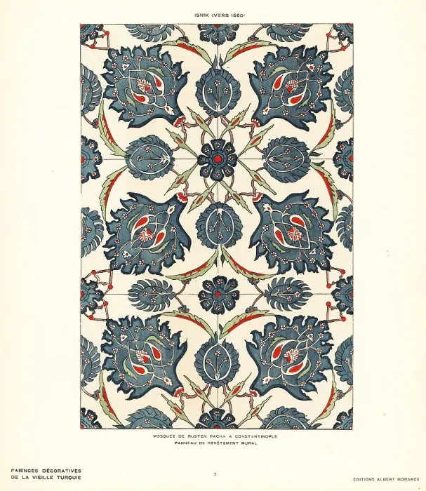 Framed Print : Ceramic wall tiles decorated with lattice of flowers and foliage Framed Print : Ceramic wall tiles decorated with lattice of flowers and foliage