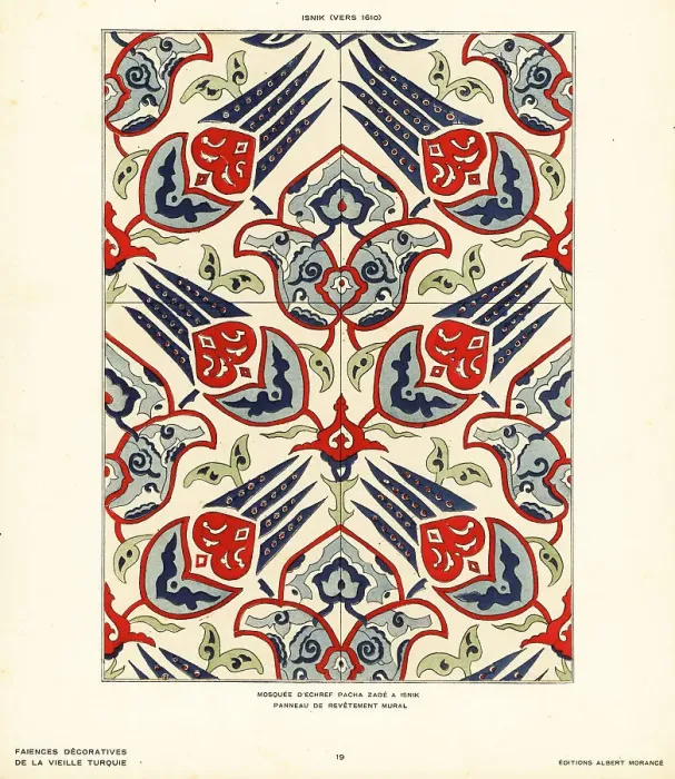 Framed Print : Ceramic wall tiles decorated with tulips and flowers made in Izn Framed Print : Ceramic wall tiles decorated with tulips and flowers made in Izn