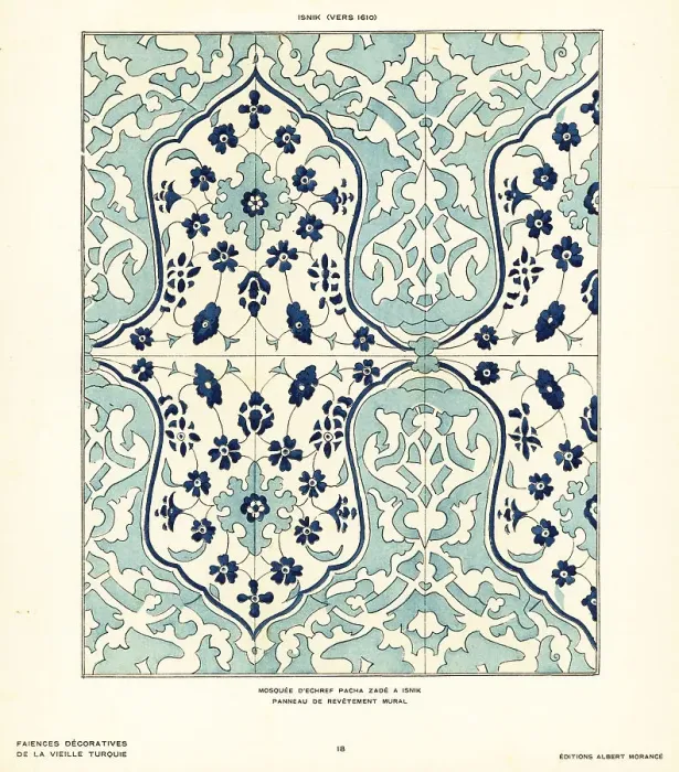 Framed Print : Ceramic wall ttiles decorated with foliage and flowers made in I Framed Print : Ceramic wall ttiles decorated with foliage and flowers made in I