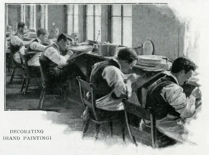 Framed Print : Ceramics - decorating 1902 Framed Print : Ceramics - decorating 1902