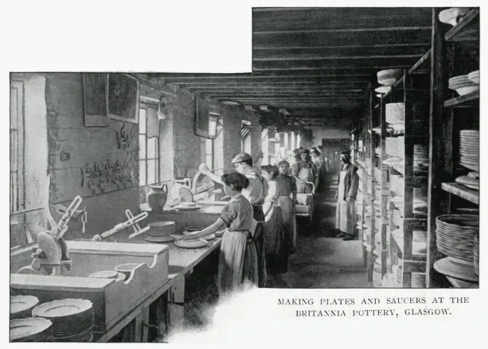 Framed Print : CERAMICS MAKING PLATES 1902 Framed Print : CERAMICS MAKING PLATES 1902