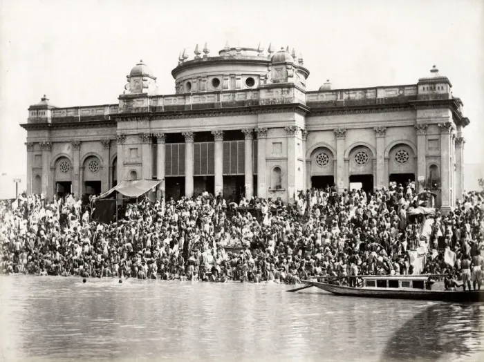 Framed Print : Ceremonial river bathing, Ganges? India Framed Print : Ceremonial river bathing, Ganges? India