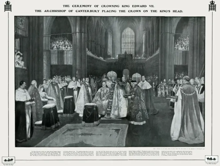 Framed Print : Ceremony of crowning of King Edward VII Framed Print : Ceremony of crowning of King Edward VII