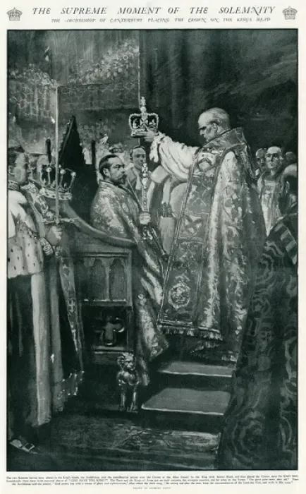 Framed Print : Ceremony of crowning of King George V Framed Print : Ceremony of crowning of King George V