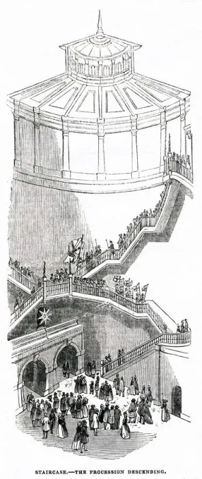 Framed Print : Ceremony of opening of the Thames Tunnel 1843