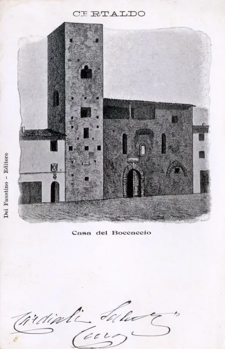 Framed Print : Certaldo, Tuscany, Italy - Casa del Boccaccio