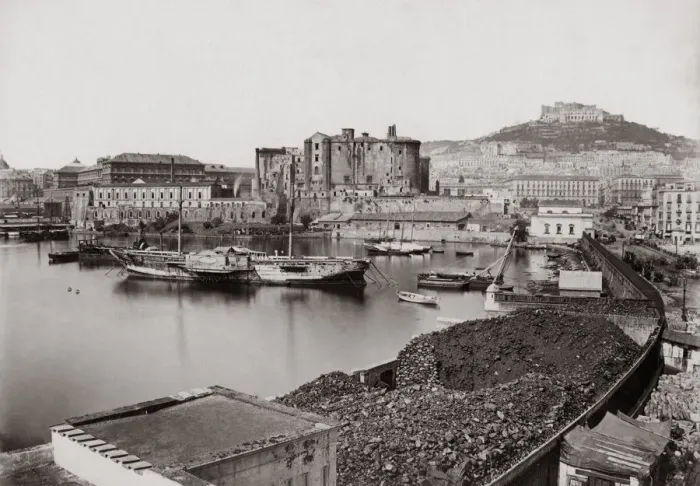 Framed Print : Certosa di San Martino and harbour, Naples, Italy, c1870 s Framed Print : Certosa di San Martino and harbour, Naples, Italy, c1870 s
