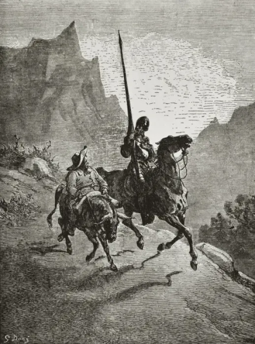 Framed Print : CERVANTES SaVEDRA, Miguel de (1547-1616); Dore Framed Print : CERVANTES SaVEDRA, Miguel de (1547-1616); Dore
