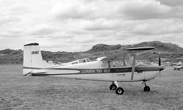 Cessna 172 ZK-BUZ (msn 28138), of the Waikato Flying School. Date: circa 1965