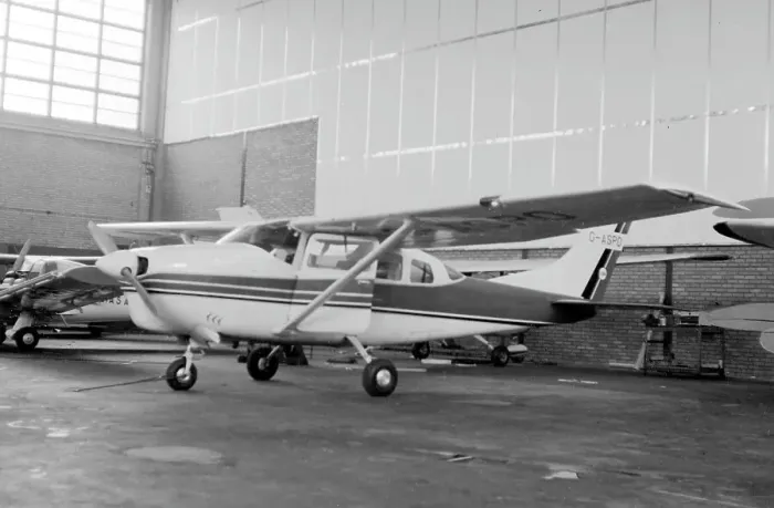 Framed Print : Cessna 210D G-ASPO Framed Print : Cessna 210D G-ASPO