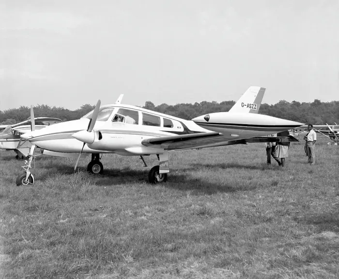 Framed Print : Cessna 310J G-ASZZ Framed Print : Cessna 310J G-ASZZ
