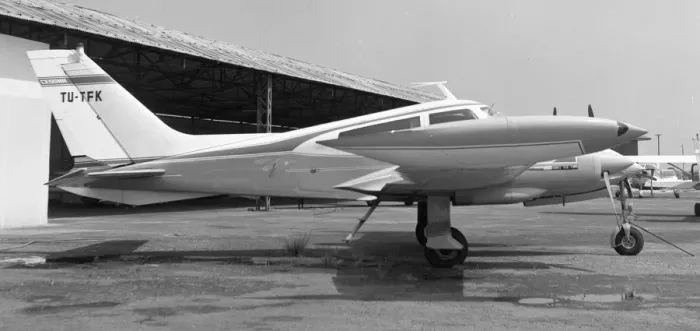 Framed Print : Cessna 310P TU-TFK Framed Print : Cessna 310P TU-TFK