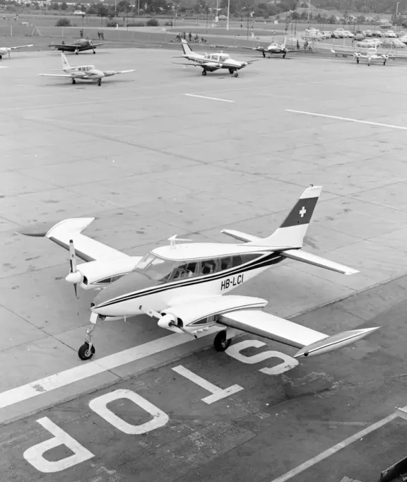 Framed Print : Cessna 320 HB-LCI Framed Print : Cessna 320 HB-LCI