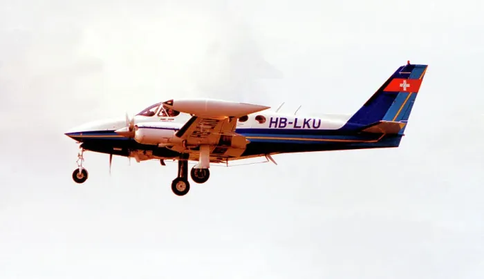 Framed Print : Cessna 340A III HB-LKU Framed Print : Cessna 340A III HB-LKU