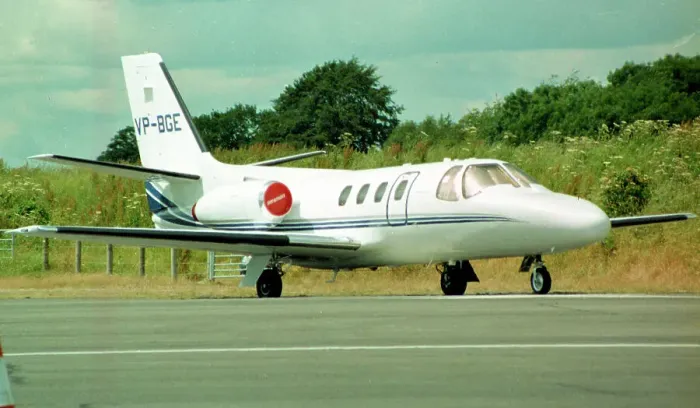 Framed Print : Cessna 500 Citation I VP-BGE Framed Print : Cessna 500 Citation I VP-BGE