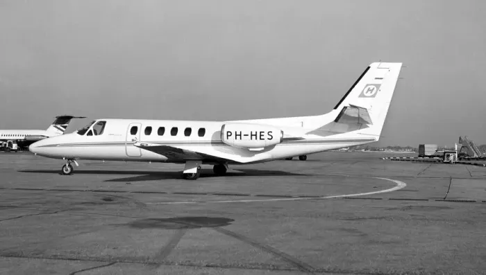 Framed Print : Cessna 550 Citation II PH-HES Framed Print : Cessna 550 Citation II PH-HES