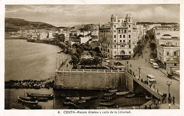 Ceuta, Spain - Almina Bridge and Liberty Street
