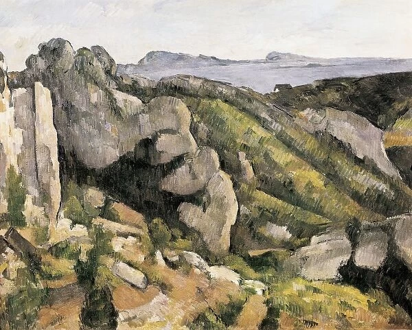CEZANNE, Paul (1839-1906). Rocks at L Estaque