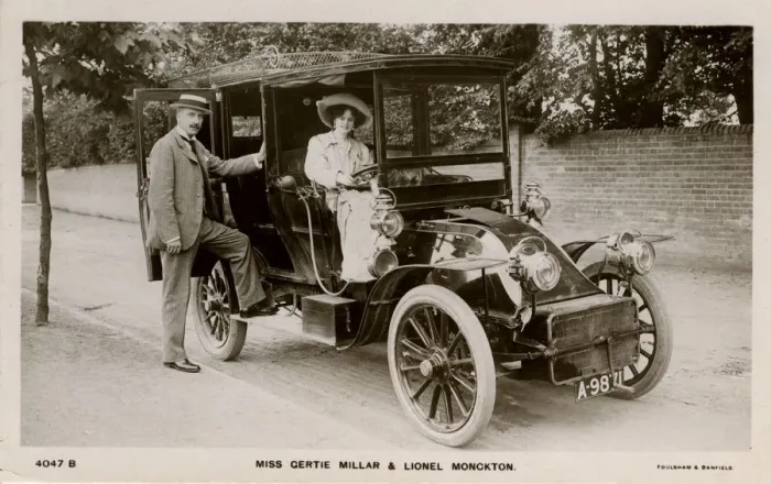 Framed Print : CGV Charron Vintage Car - Gertie Millar and Lionel Monckton Framed Print : CGV Charron Vintage Car - Gertie Millar and Lionel Monckton