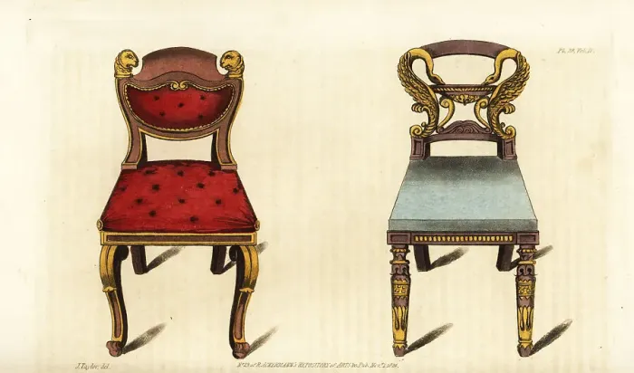 Framed Print : Two chairs designed by John Taylor Framed Print : Two chairs designed by John Taylor