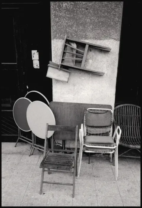 Framed Print : Chairs on shop front Cairo, Egypt Framed Print : Chairs on shop front Cairo, Egypt