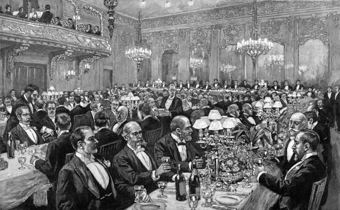 Framed Print : Chamber of Commerce banquet, 1890 Framed Print : Chamber of Commerce banquet, 1890