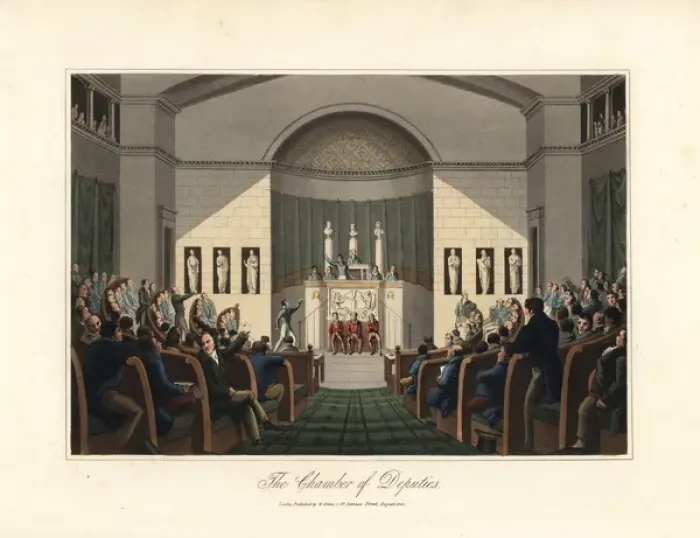 Framed Print : The Chamber of Deputies on the Faubourg St Germain Framed Print : The Chamber of Deputies on the Faubourg St Germain