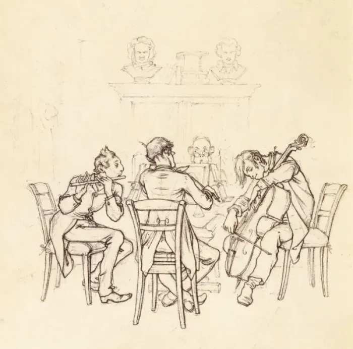 Framed Print : Chamber Quartet, 1875 Framed Print : Chamber Quartet, 1875