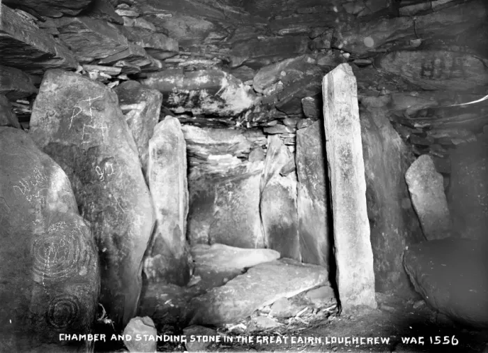 Framed Print : Chamber and Standing Stone in the Great Cairn, Lough Crew Framed Print : Chamber and Standing Stone in the Great Cairn, Lough Crew