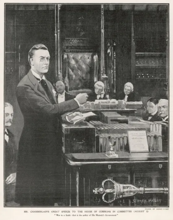 Framed Print : Chamberlain / Commons 1901 Framed Print : Chamberlain / Commons 1901